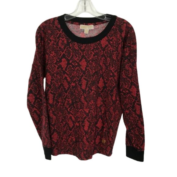 NWT Womens Size Medium Michael Kors Snakeskin Print Lightweight Thermal Top NEW - Picture 1 of 4